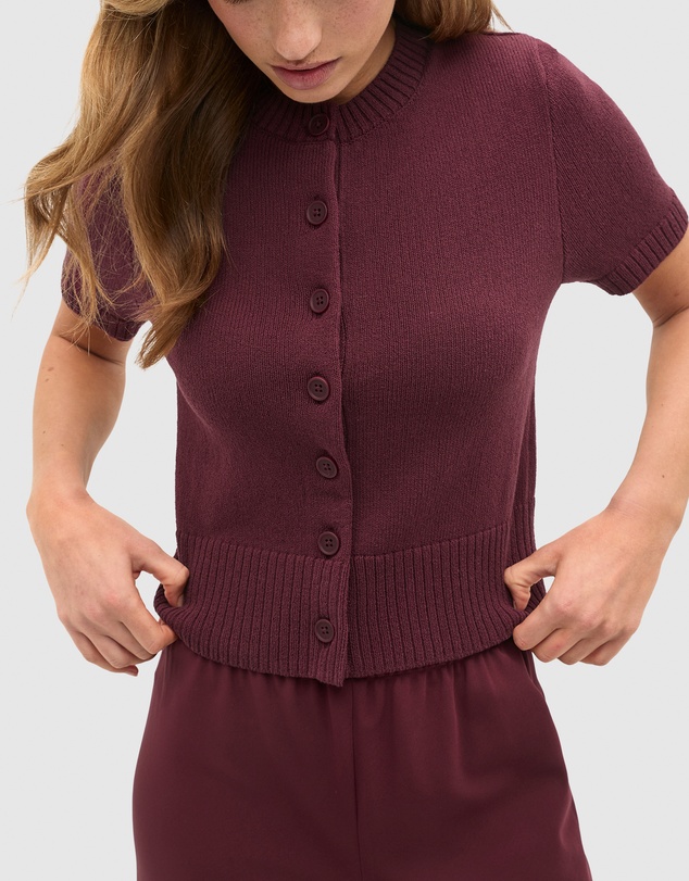 Seed Heritage - Textured Cotton Blend Cardigan