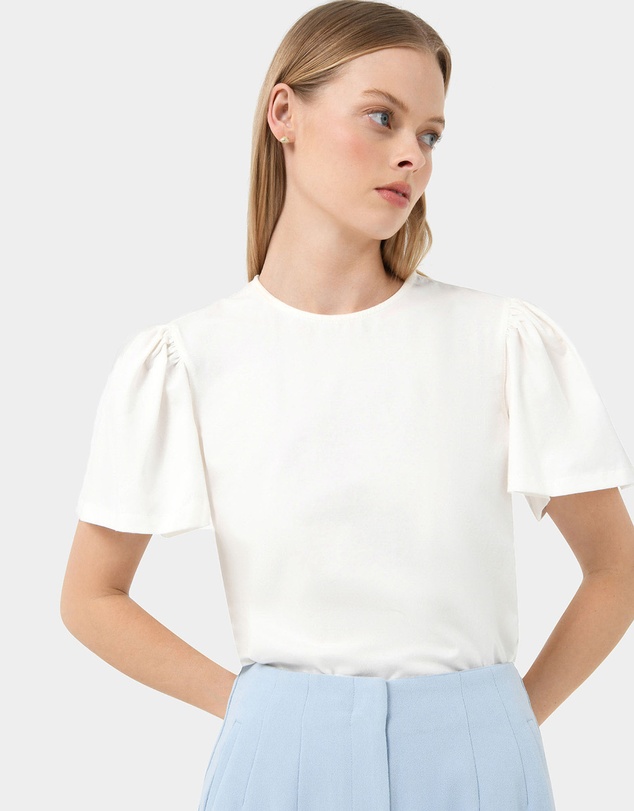 Forcast - Cayla Gathered Sleeve Tee
