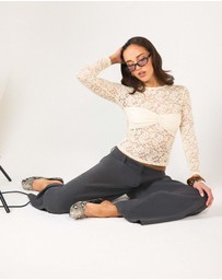 Alice In The Eve - Chelsea Lace Mesh Sheer Top