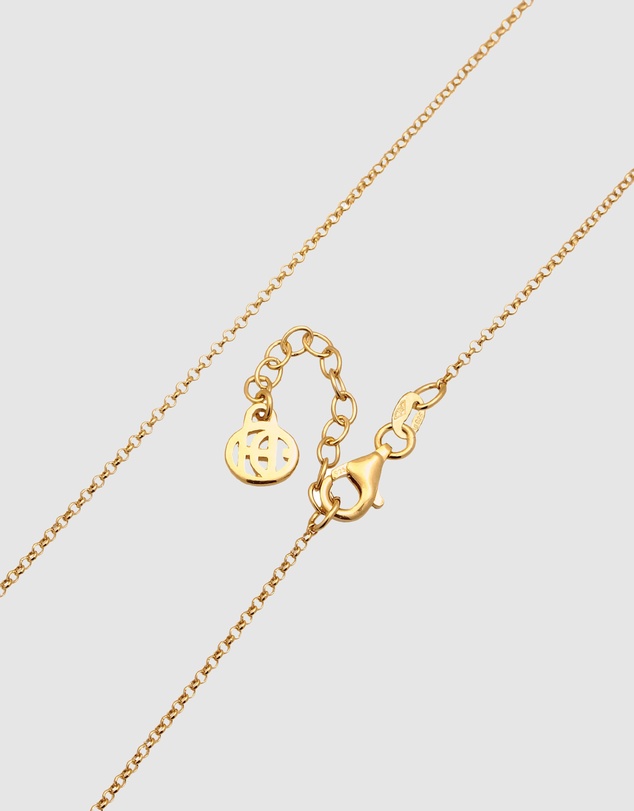 Haze & Glory - ICONIC EXCLUSIVE - Necklace Unisex Curb Chain 925 Sterling Silver Gold Plated