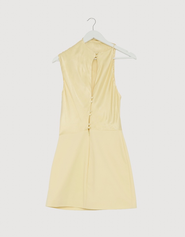 Revibe - Repaired Shona Joy Dillon Contrast Draped Cowl Mini Dress - AU 10