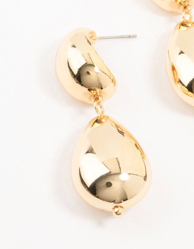 Lovisa - Gold Plated Double Bubble Drop Earrings