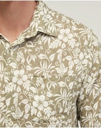 Oxford - Holloway Linen Blend Printed Shirt