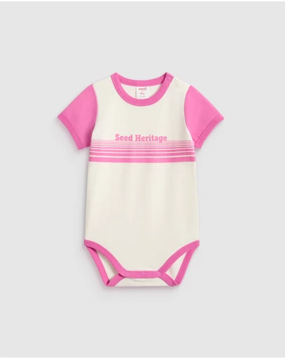 Seed Heritage - Colourblock Logo Bodysuit