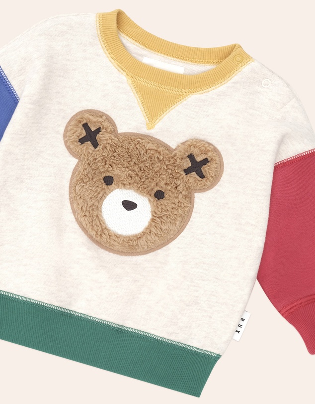Huxbaby - Furry Huxbear Colour Block Sweat - Babies-Kids