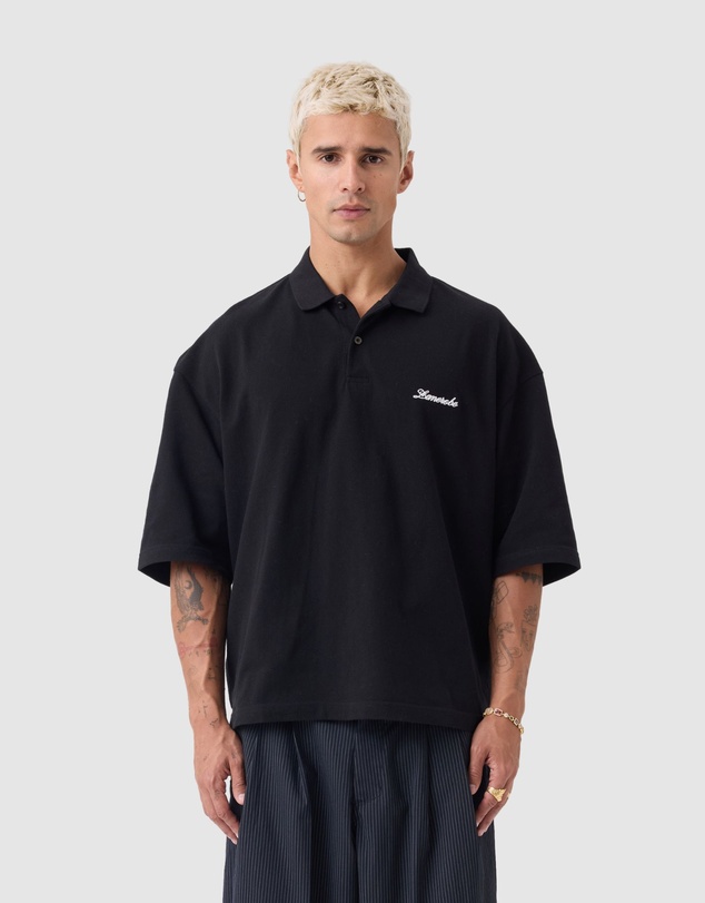 Zanerobe - Box Crop Polo Black