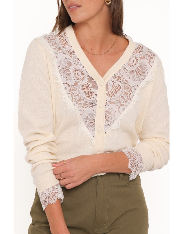 Petal & Pup - Mamie Lace Cardigan - Butter Yellow