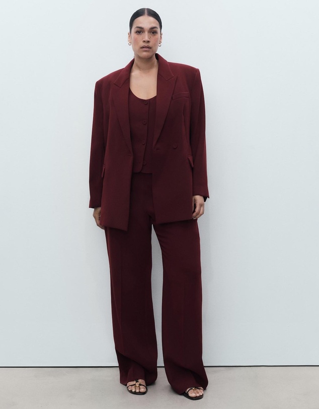 M.N.G - Straight Mid-Rise Suit Trousers