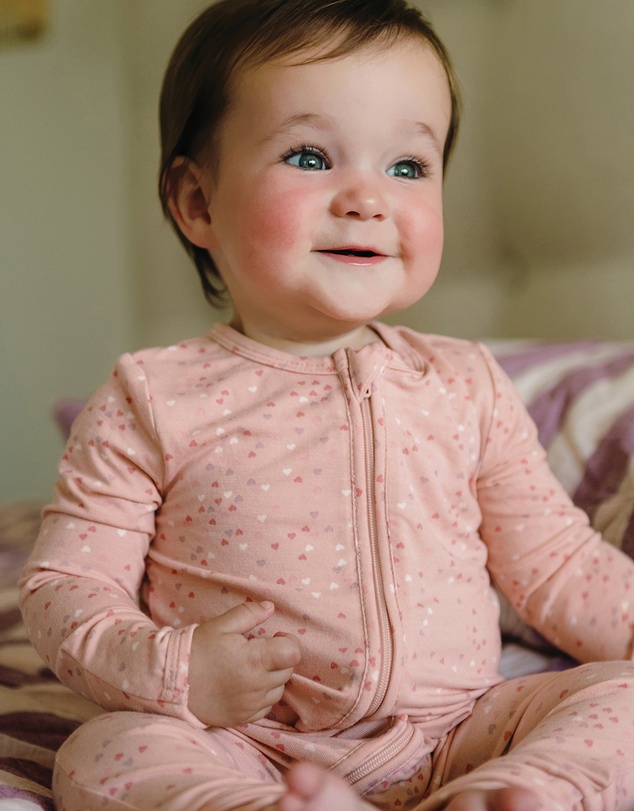 Kynd Baby - Day Or Night Onesie in Pink Heart