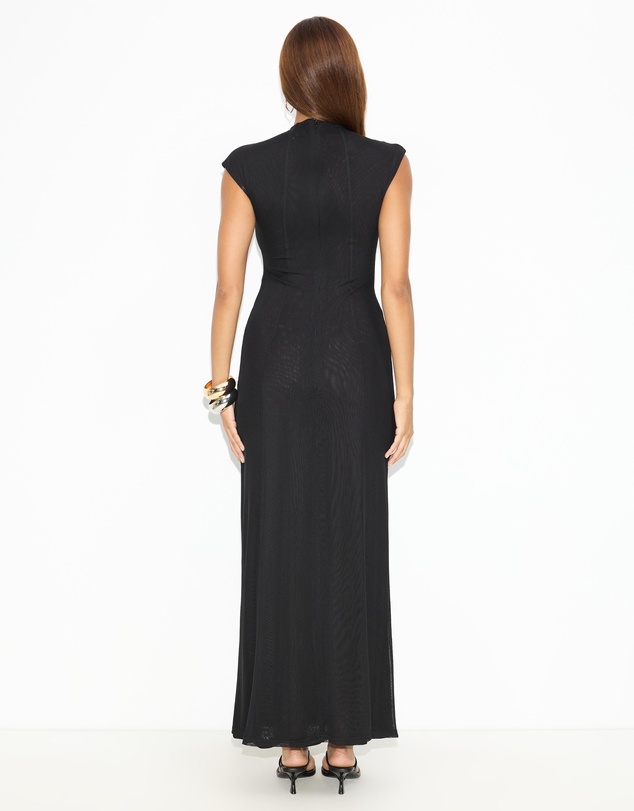 Dazie - Premiere Mesh Cap Sleeve Maxi Dress