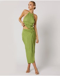 Winona - Plisse Skirt Green
