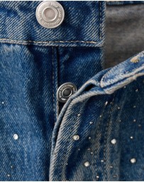 M.N.G - Wide-Leg Jeans With Rhinestones