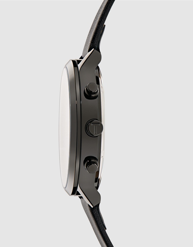 Ted Baker - Haarvin Chronograph 44mm Black Dial and Leather Strap
