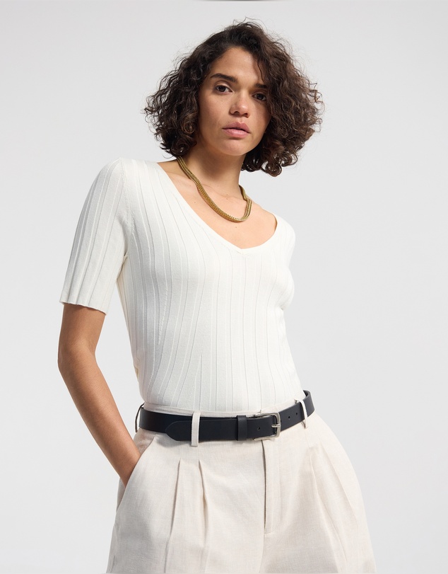 Oxford - Lucy Rib V-Neck Knit