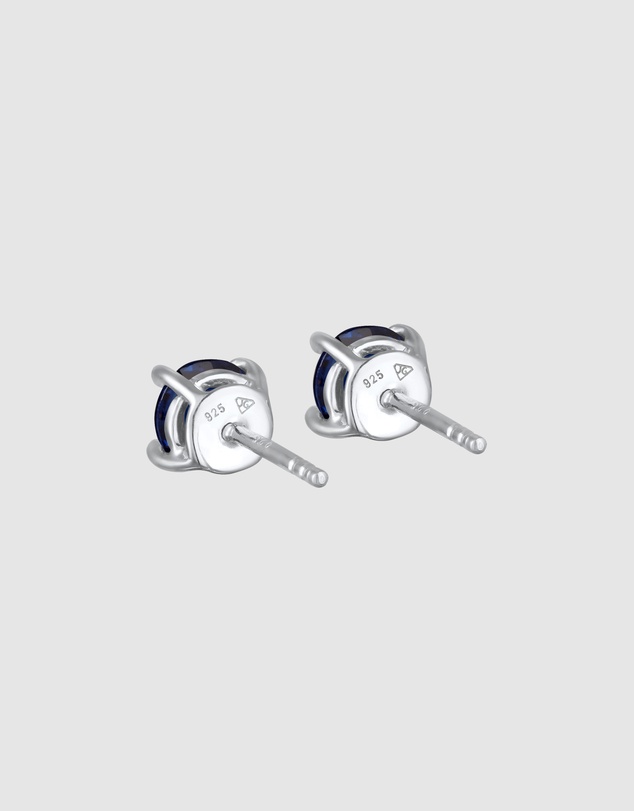 Kuzzoi - ICONIC EXCLUSIVE - Sapphire Stud Earrings in 925 Sterling Silver