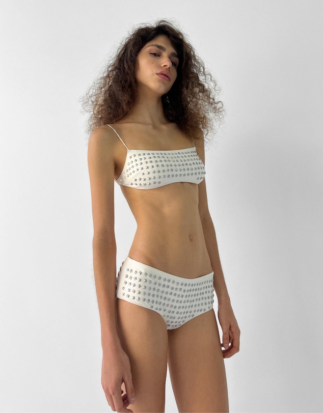 Ziah - Low Waist Studded Swim Shorts