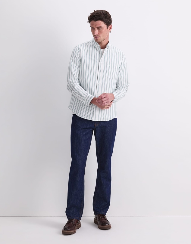 Sportscraft - Oxford Long Sleeve Stripe Shirt