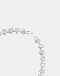 Swarovski - Ariana Grande X Swarovski Necklace, Round Cut, Flower, White, Rhodium Plated