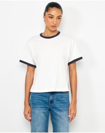 White & Navy Contrast