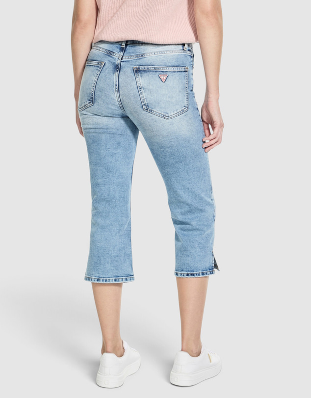 GUESS - GUESS JEANS High-Rise Capri Straight Leg Jeans