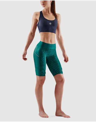 SKINS - SKINS Compression Women's Series-3 Clothing Half Tight Lt Teal Angle