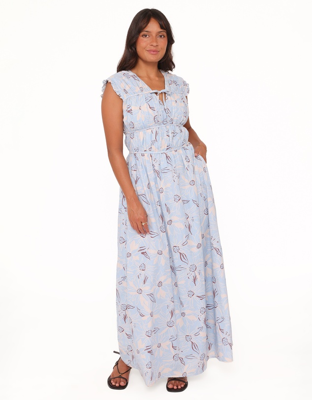 Petal & Pup - Bancroft Maxi Dress - Blue Flannel Floral