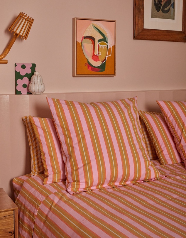 Mosey Me - Sunrise Stripe Euro Pillowcase Set
