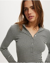 Cotton On - Hooded Blake Henley LS Top