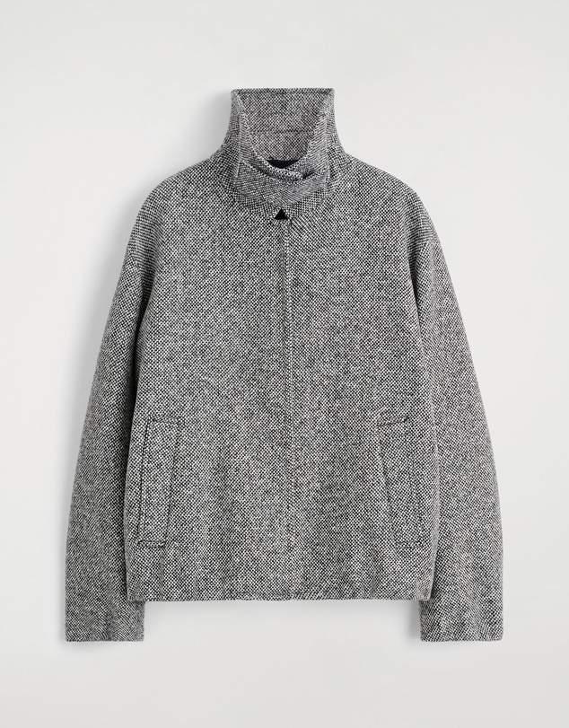 COS - Wool-Tweed Funnel-Neck Jacket