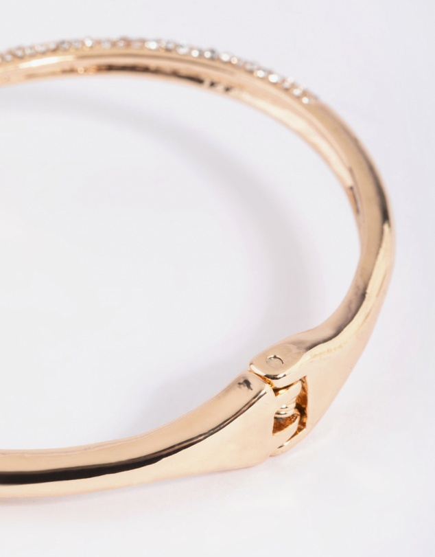 Lovisa - Gold Diamante Snake Hinge Bracelet
