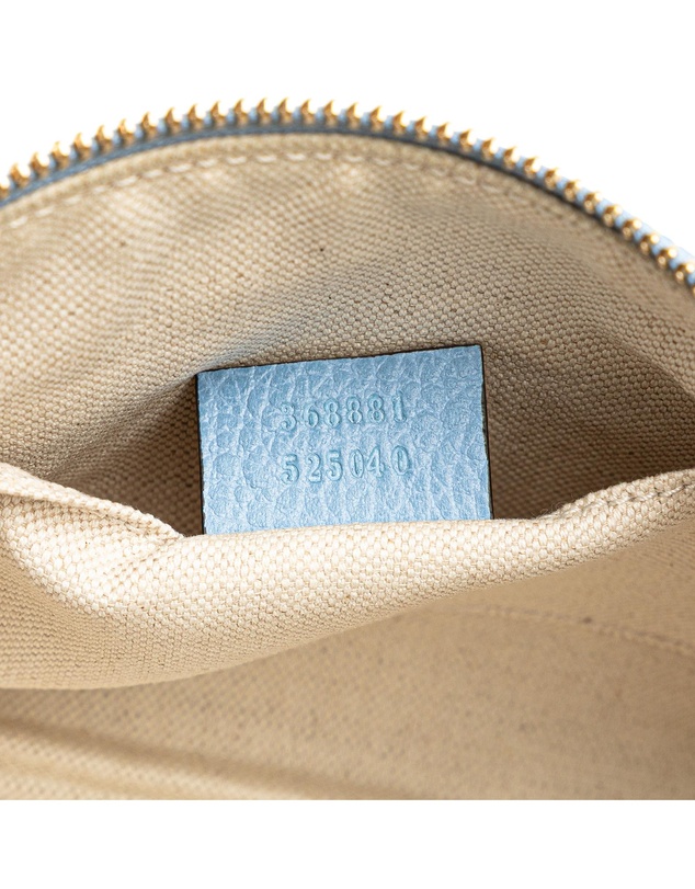 Pre-Loved by Azura Reborn - Pre-Loved gucci Textured Leather Pouch with Zip Closure for Accessories Storage and Organization