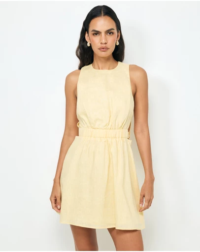 AERE - Mysa Linen Mini Dress