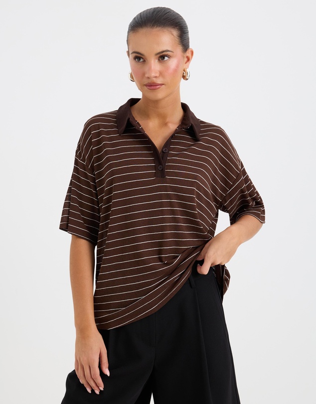 Calli - Estelle Stripe Polo Shirt