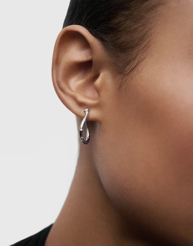PDPAOLA - Air Mini Silver Hoop Earrings