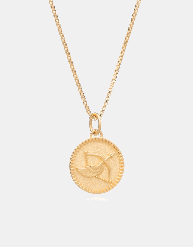 Rachel Jackson - Zodiac Art Coin Necklace Sagittarius