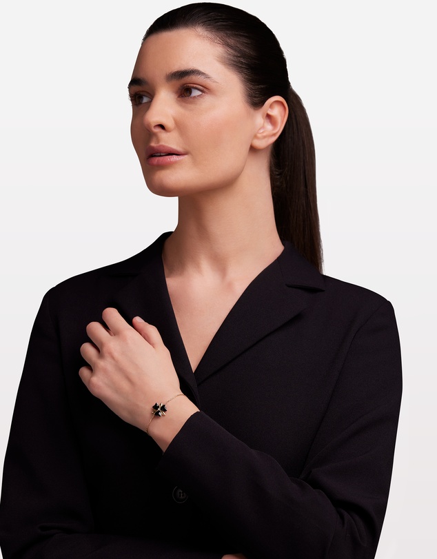 Furla - Flora Gold-Tone & Black Enamel Bracelet