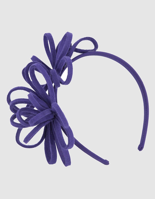 Max Alexander - Felt Purple Loops Fascinator