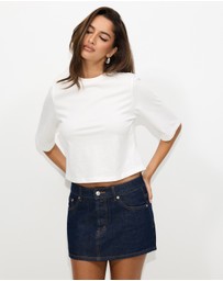 Dazie - Sandy Cropped Boxy T-Shirt