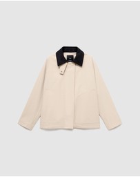 M.N.G - Cotton Jacket With Corduroy Collar