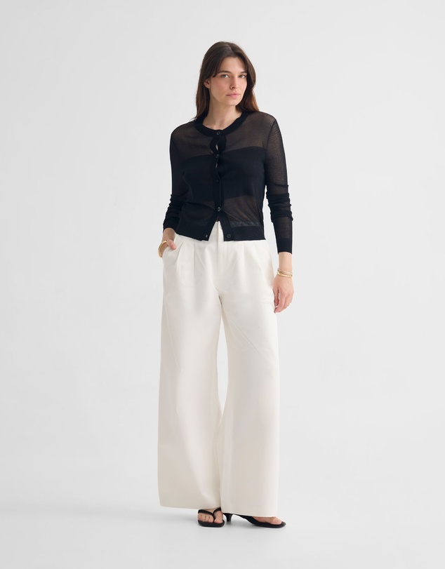 Oxford - Celina Sheer Panel Cardigan