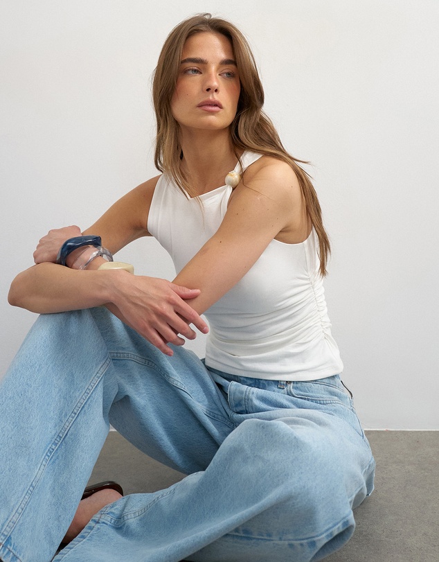 TOPSHOP - Mindy Ruched Tank Top