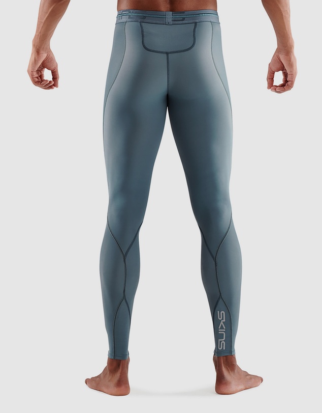 SKINS - SKINS Compression Men's Series-3 Running/Gym Long Tight Blue Grey