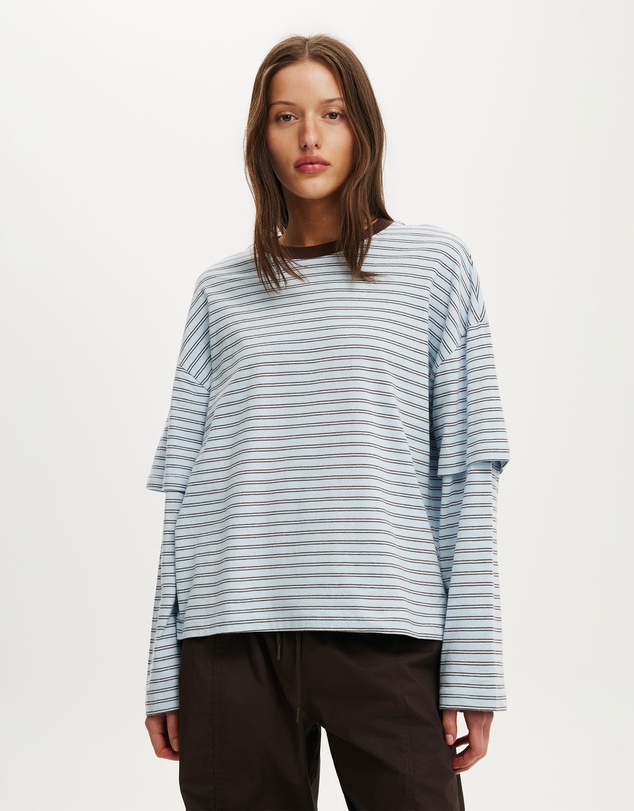 Cotton On - Boxy Double Layer Long Sleeve