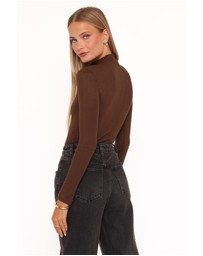 Petal & Pup - Aquila Pointelle Knit Top - Chocolate