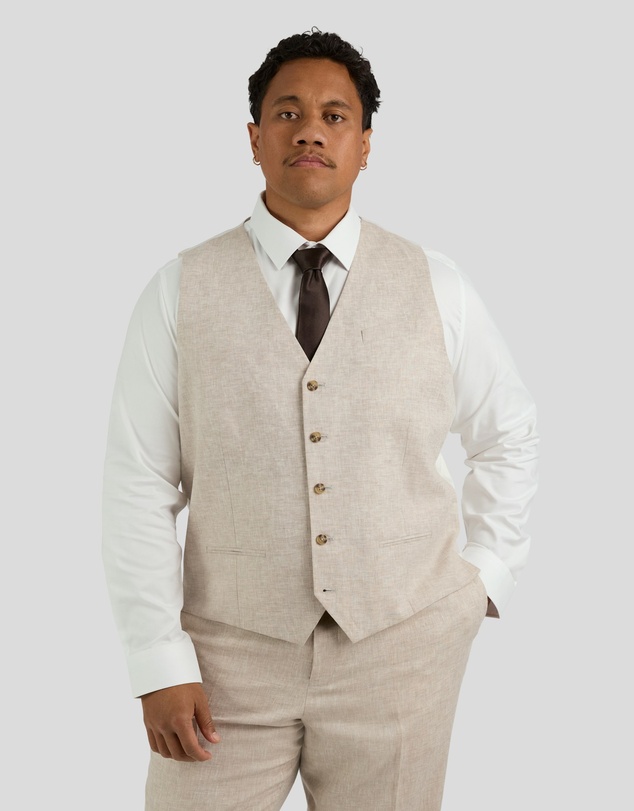 Johnny Bigg - Matteo Linen Waistcoat