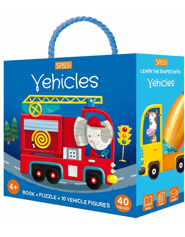 Sassi - 3D Puzzle And Book Learn Colours Vehicles