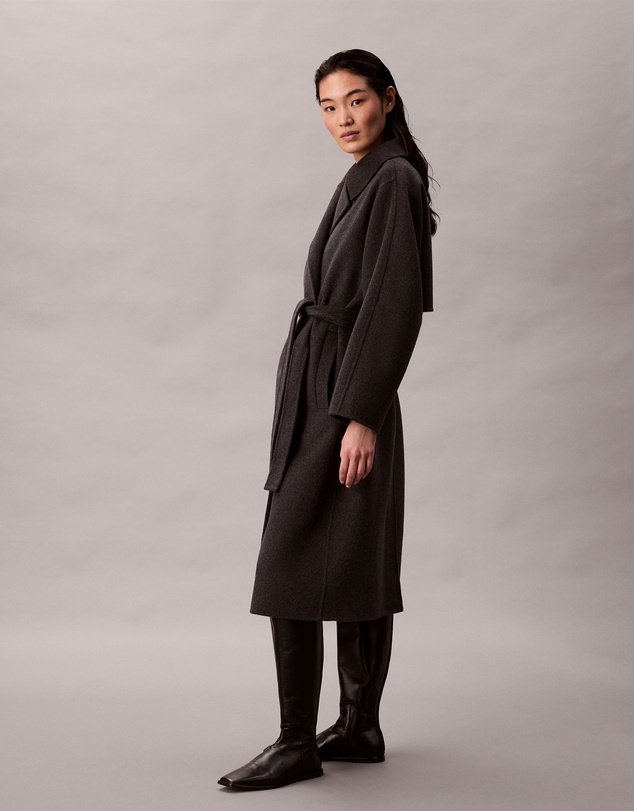 Calvin Klein - Wool Blend Wrap Coat