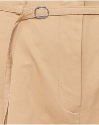 Petal & Pup - Winona Pleated Front Tailored Long Short - Taupe