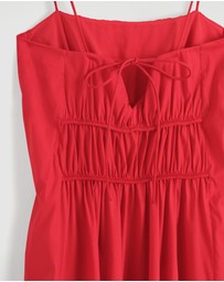 COS - Gathered Cotton Midi Dress