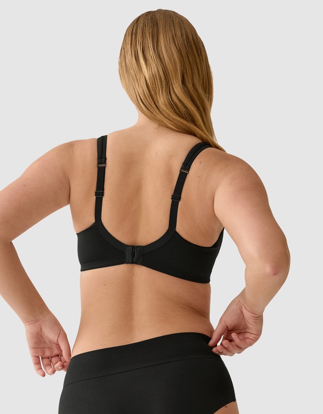 Naturana - Comfortable Wide Strap Wirefree Bra With Mesh